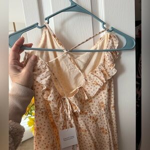 & Other Stories Cream Floral Dress